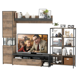 Навесная полка с ТВ-тумбой и стеллаж 13.151.02 Трувор