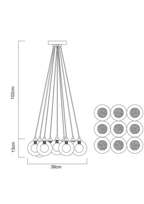 Люстра подвесная, Люстра подвесная PALLONE