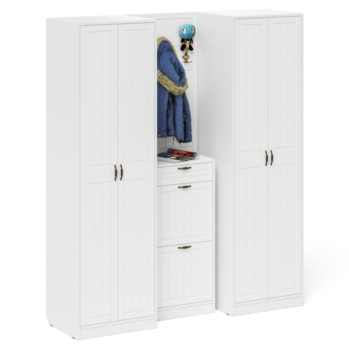 Прихожие, П-6 прихожая компоновка № 15 МДФ фрезеровка прованс