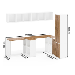 Мебель для рабочего места для двоих Лидер-8 № 34