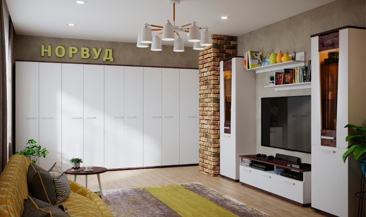 Шкафы двухстворчатые, Шкаф для одежды Норвуд 12