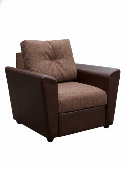 Мягкая мебель, Кресло Амстердам , рогожка/экокожа