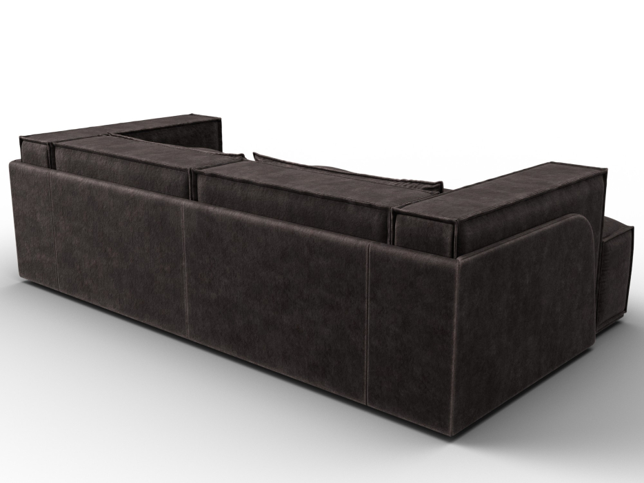 Диваны угловые в гостиную, Диван угловой Лига-061 угол левый, велюр BRUT