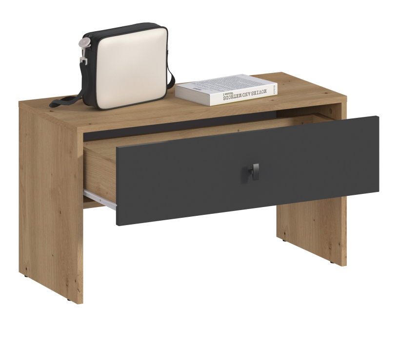 Тумбы, Тумба с ящиком Сидней СБ-2584/1 Дуб дикий/Диамант серый