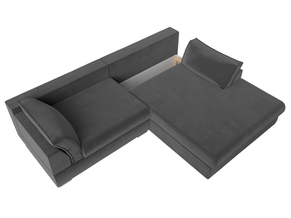 Диваны угловые в гостиную, Угловой диван Пекин угол правый, велюр