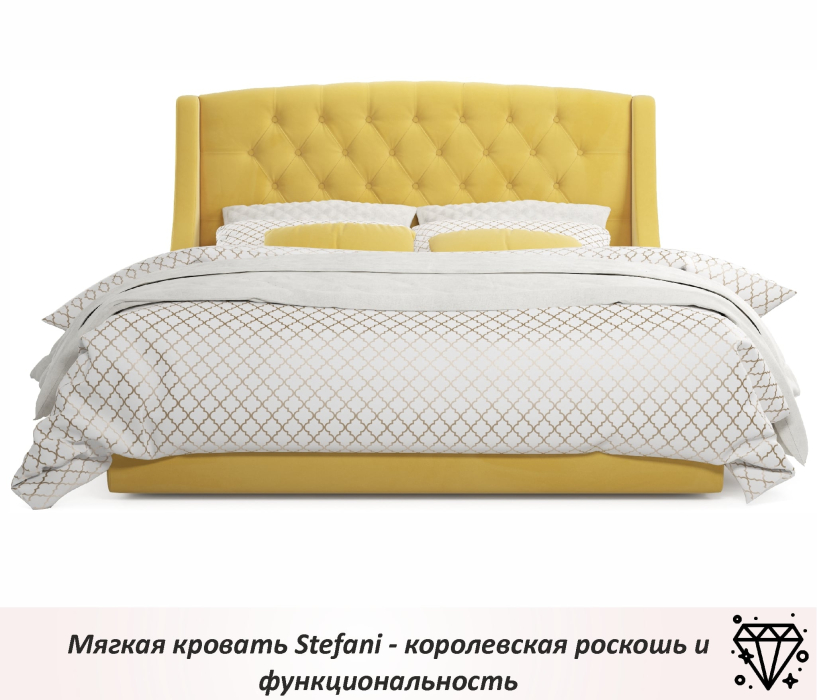 Двуспальные, Мягкая кровать Stefani 1600 с подъемным механизмом