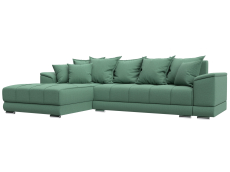 Диваны угловые в гостиную, Диван угловой НордСтар левый угол, рогожка Амур