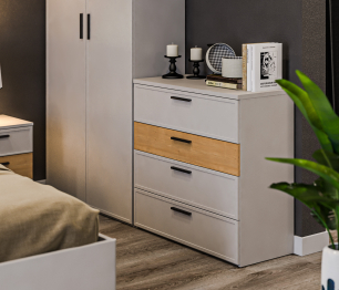 Милан Спальня (шкаф, кровать, 2 тумбы, комод)