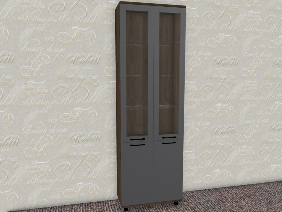 Шкафы двухстворчатые, Модульная система Грейс Шкаф ШК-5036  Гикори Джексон Темный