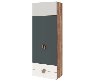 Шкаф 2-х дверный с ящиками и антресолью Тризиль 4