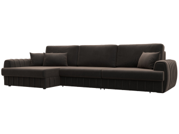 Диван угловой Лига-057 НПБ Лонг угол левый, велюр SEVEN