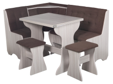 Кухонные уголки, Кухонный уголок Стиль 1Л (со столом СТ3) Ясень шимо светлый / велюр