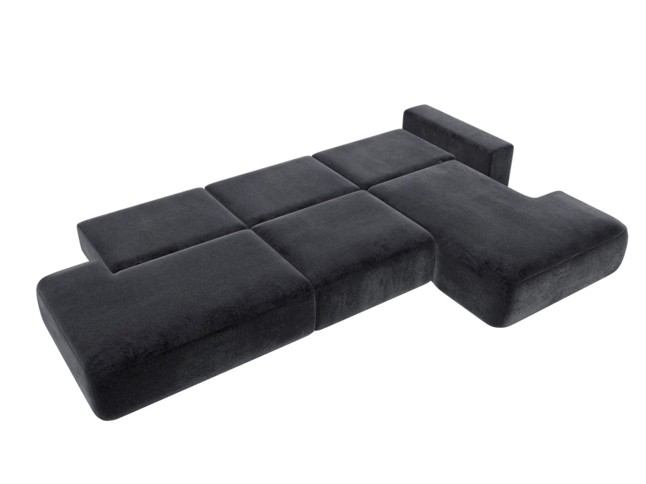 Диваны угловые в гостиную, Диван угловой Лига-036 НПБ Модерн Лонг правый угол, велюр TOWER