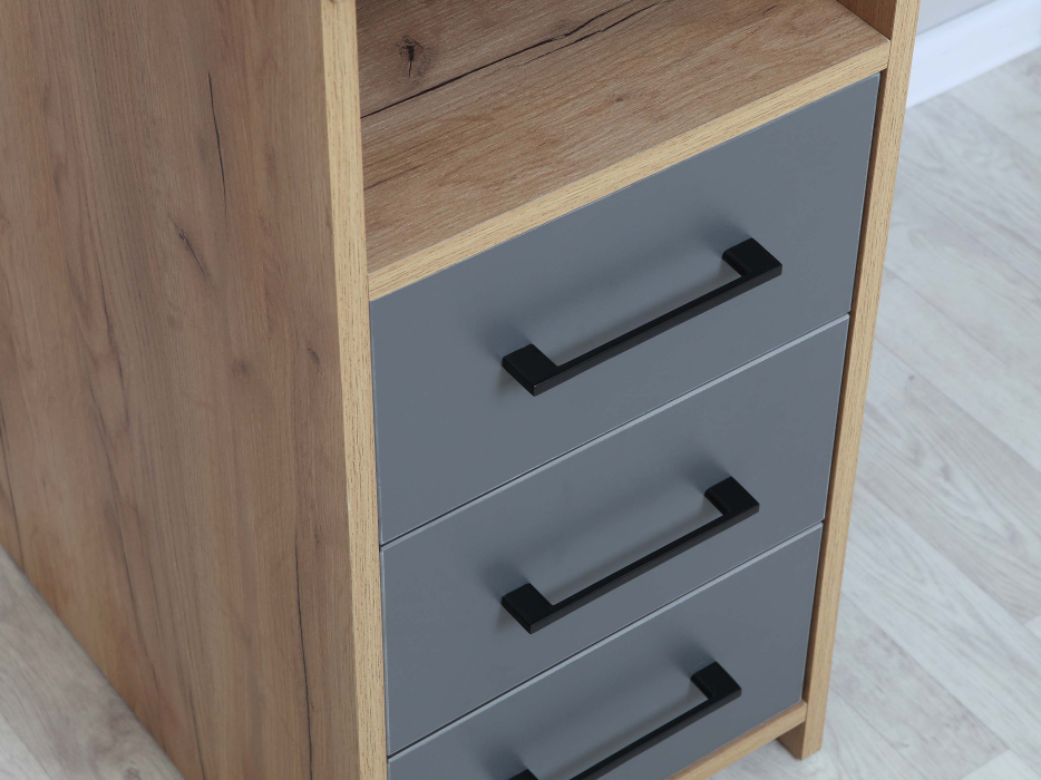 Прямые, Стол письменный с тумбой на метал.каркасе