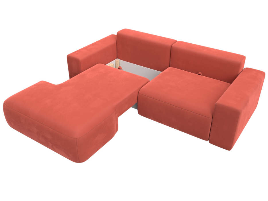 Диваны угловые в гостиную, Диван угловой Лига-036 Классик левый угол, микровельвет