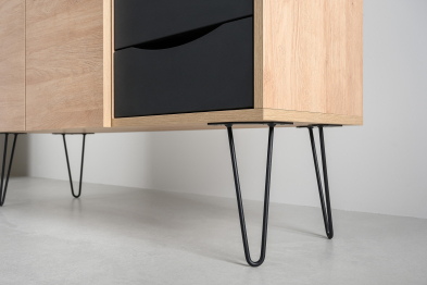 Рабочее место для двоих человек из двух письменных столов и комода Брюс