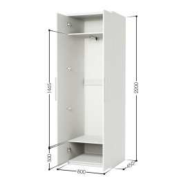 Шкаф для одежды Мелодия МШ-21 80х45