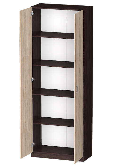 Для одежды, Распашной шкаф Лайф с полками 80*40*215 Венге