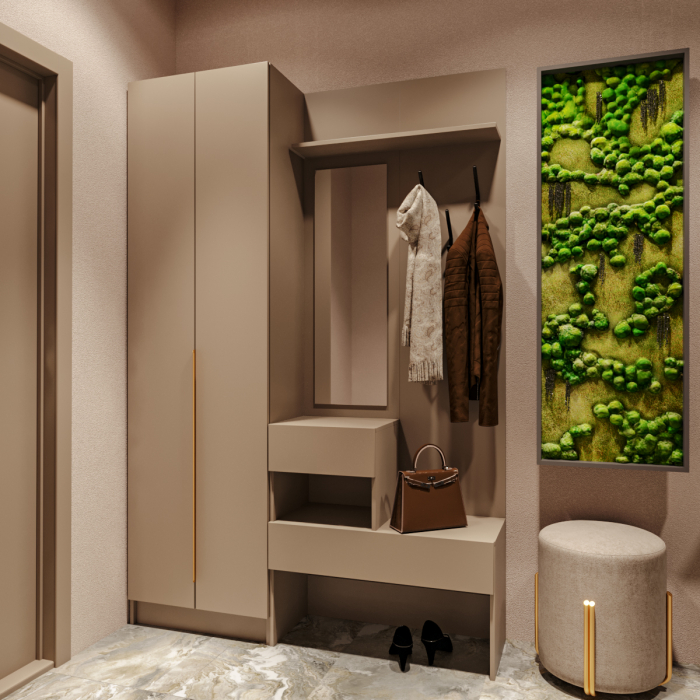 Прихожие, Прихожая Голд Бостон вешалка В1 с шкафом  600