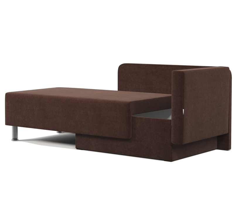 Диваны прямые кухонные, Кушетка Леон правый, велюр