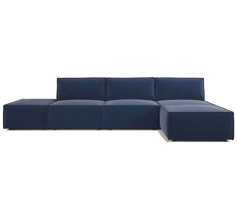 Диваны угловые в гостиную, Угловой диван модульный Гамма 285х170х70 см, правый