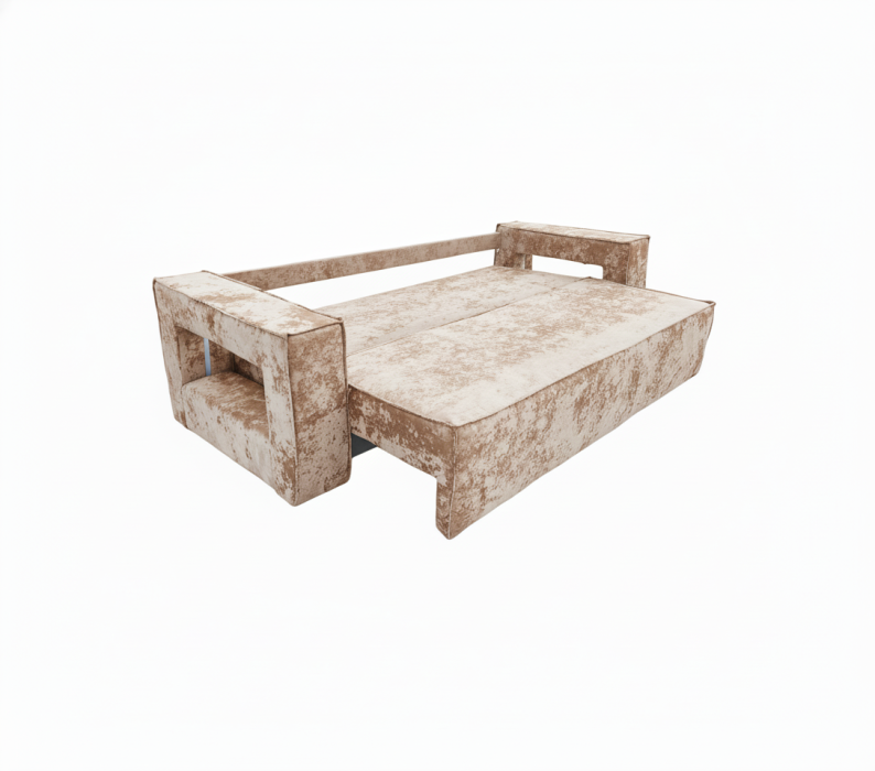 Дизайнерские диваны для гостиной, Диван-кровать еврокнижка Лофт Люкс  с подсветкой , 140,плюш