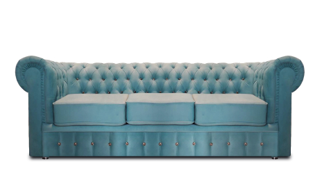 Диван Честер 3-х местный со стразами, велюр