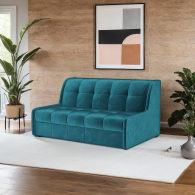 Диваны с ящиком для белья, Диван аккордеон Барон №6 НПБ 120х200 Бархат