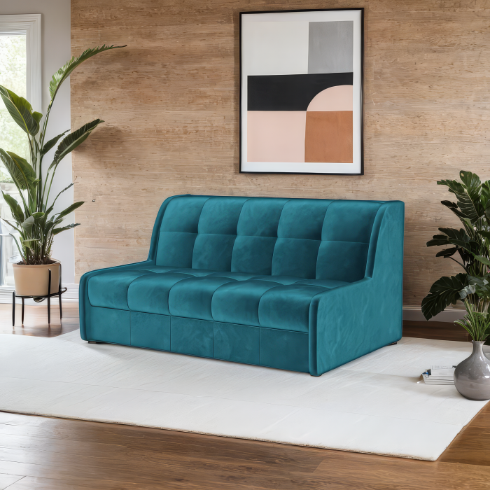 Диваны с ящиком для белья, Диван аккордеон Барон №6 НПБ 120х200 Бархат