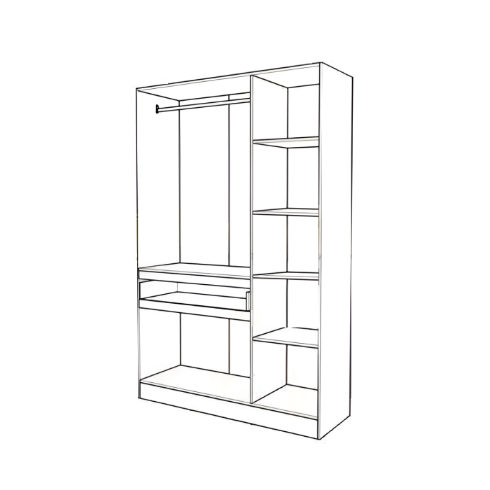 Шкафы распашные, Шкаф распашной Сура 1200