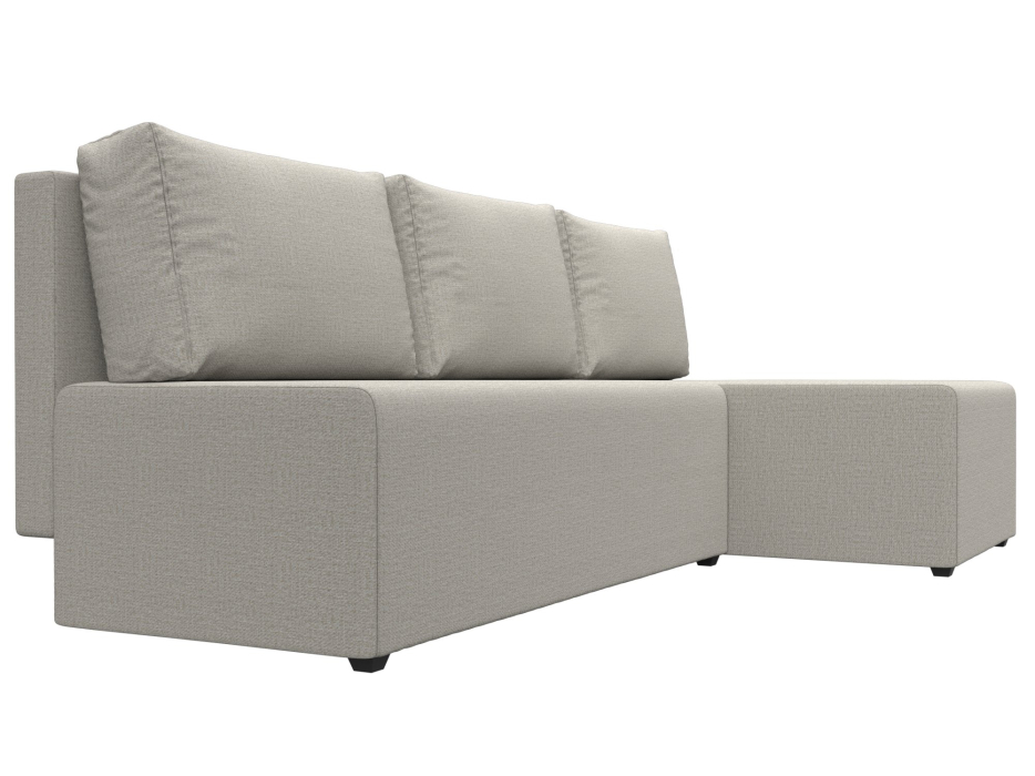 Диваны угловые в гостиную, Диван угловой Поло правый угол, рогожка Амур