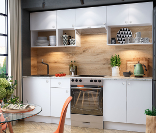 Кухня Бэлла 2,4 м Белый