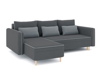 Диван-кровать угловой Рон еврокнижка-пантограф, велюр