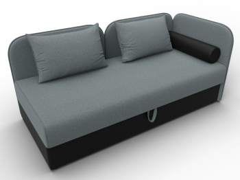 Тахта Лига-094 НПБ, рогожка Амур / экокожа