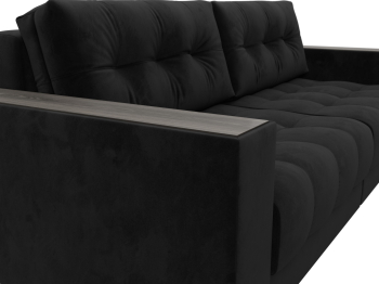 Диван прямой с декором Лига-049 НПБ, велюр SEVEN