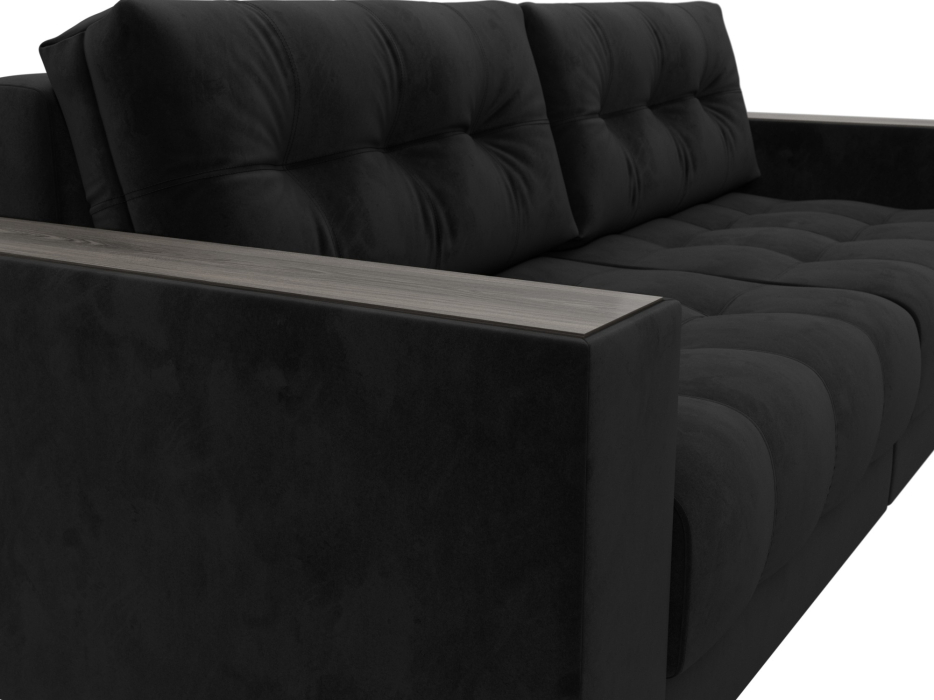 Дизайнерские диваны для гостиной, Диван прямой с декором Лига-049 НПБ, велюр SEVEN