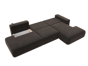 Диван угловой Лига-036 Модерн Лонг правый угол, велюр