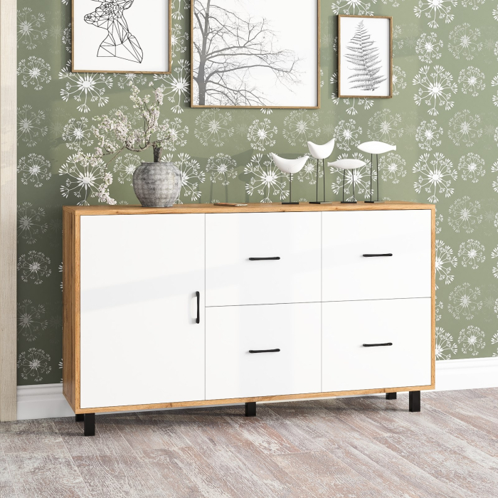 Комоды, Комод-тумба 4-ре ящика и дверка РВК 125-1504