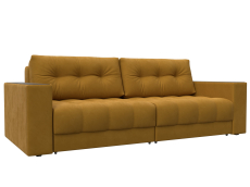 Диваны еврокнижки, Диван прямой с декором Лига-049 НПБ, велюр BRUT