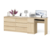 Компьютерные столы, Комод 6-ть ящиков Мори 1380 и стол компьютерный МС-1 дверка и ящик слева