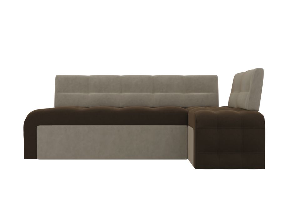 Диваны угловые кухонные, Кухонный угловой диван Люксор правый угол, микровельвет