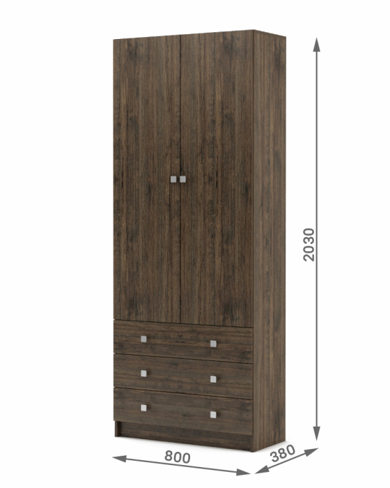 Шкафы двухстворчатые, Шкаф Бостон-10