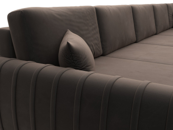 Диван П-образный Лига-057 НПБ МегаЛонг, велюр SEVEN