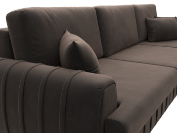 Диван угловой Лига-057 НПБ Лонг угол правый, велюр SEVEN