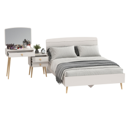 Туалетный столик с зеркалом Афина и кровать 1400 двухспальная