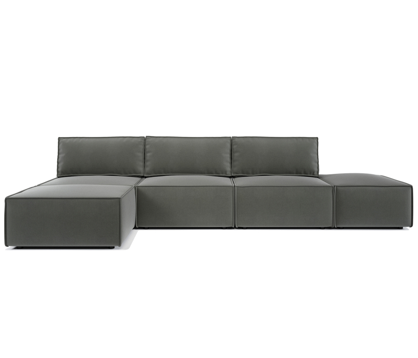 Диваны угловые в гостиную, Угловой диван модульный Гамма 285х170х70 см, левый