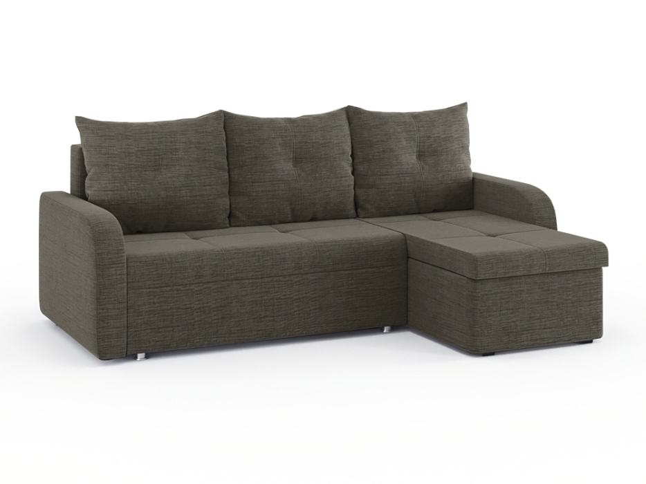 Диваны угловые в гостиную, Диван-кровать угловой Мини Люкс трехсекционная еврокнижка, рогожка Люкс