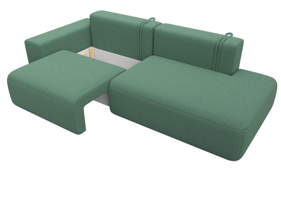 Диваны еврокнижки, Диван прямой Лига-036 НПБ Модерн подлокотник слева, рогожка Амур