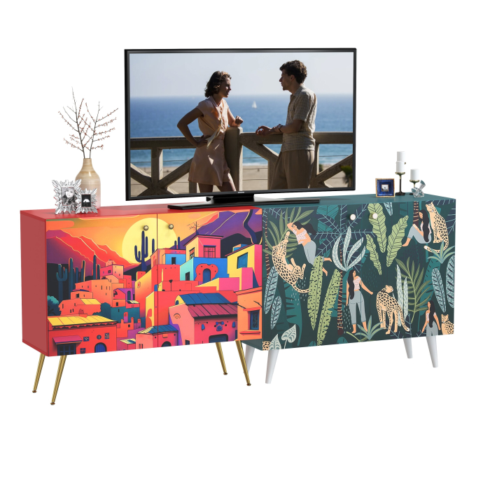 ТВ-тумбы, Комоды с рисунками на фасадах Либера и Кармин