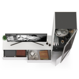 Гостиная Сидней № 09 с фасадами стекло